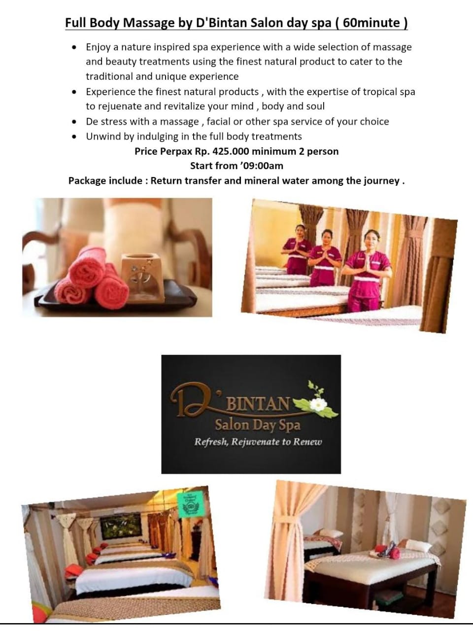 Full Body Massage by D'Bintan Salon Day Spa